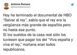 La verg&uuml;enza Real