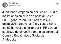 Juan Mar&iacute;n vuelve al punto de partida