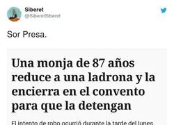 Acci&oacute;n inesperada de la monja