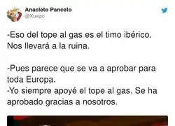 La doble cara de Feij&oacute;o con el tope de gas