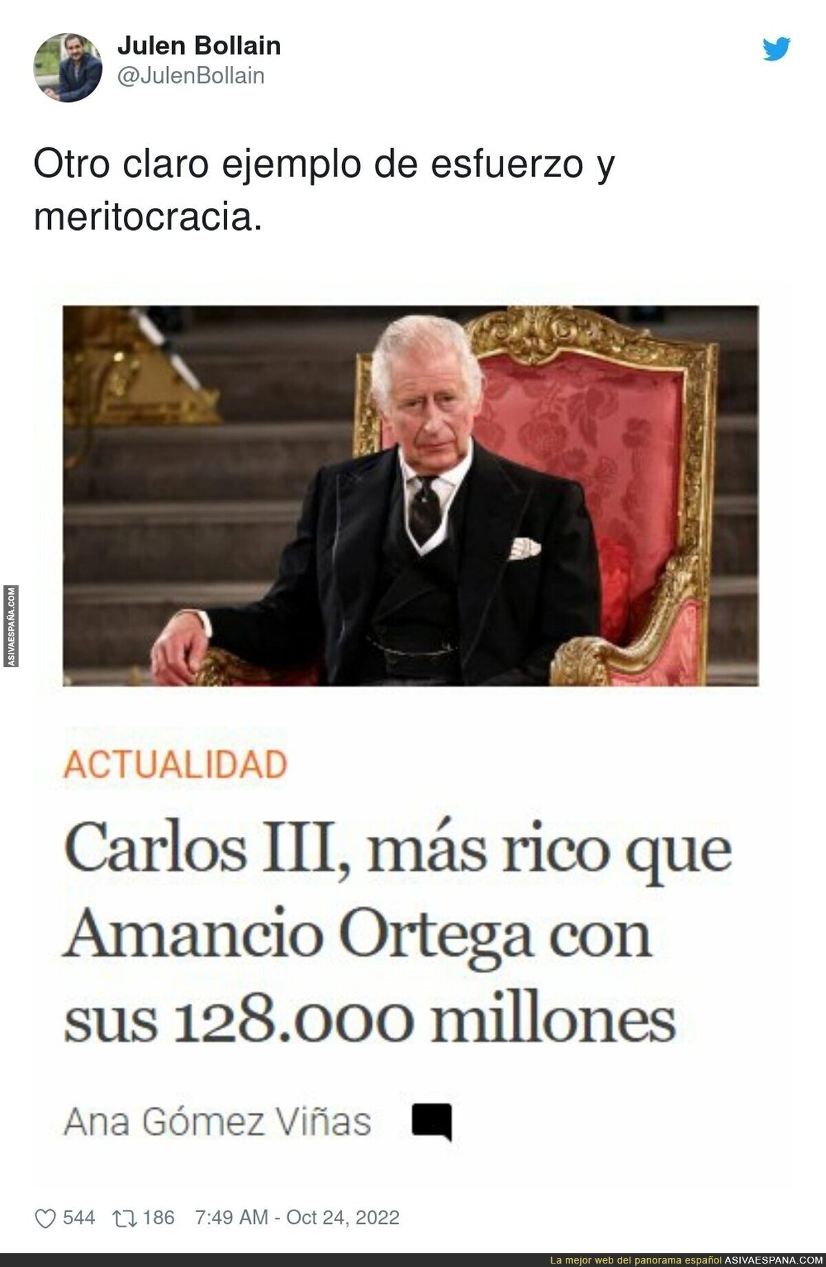 ¿Qué ha hecho Carlos III para merecer ese dinero?