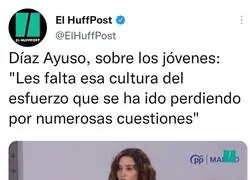 La cultura del esfuerzo de Isabel D&iacute;az Ayuso