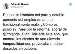 El ministerio de Trabajo de izquierdas lo est&aacute; haciendo excelente