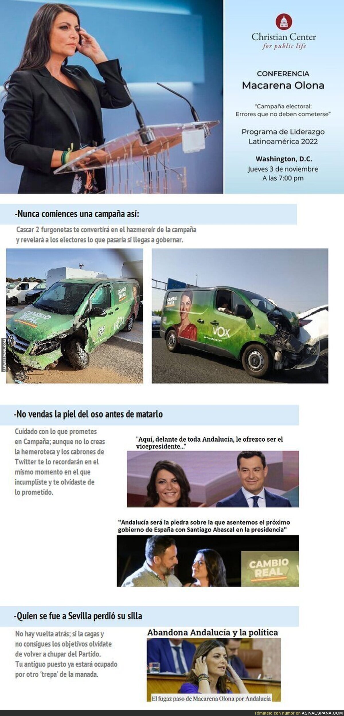 Conferencia by Macarrona: 'Campaña electoral: errores que no deben cometerse'..si es que lo pone a huevo