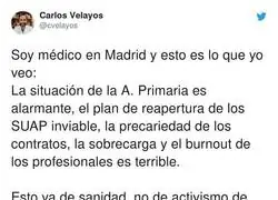 Un m&eacute;dico le ense&ntilde;a la realidad de la situaci&oacute;n a Isabel D&iacute;az Ayuso
