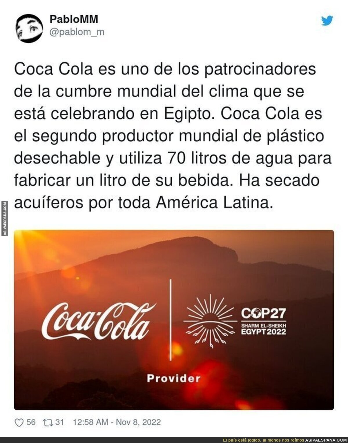 COP27 es la conferencia más hipócrita del mundo