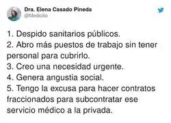 La Sanidad est&aacute; perdida con estos pol&iacute;ticos