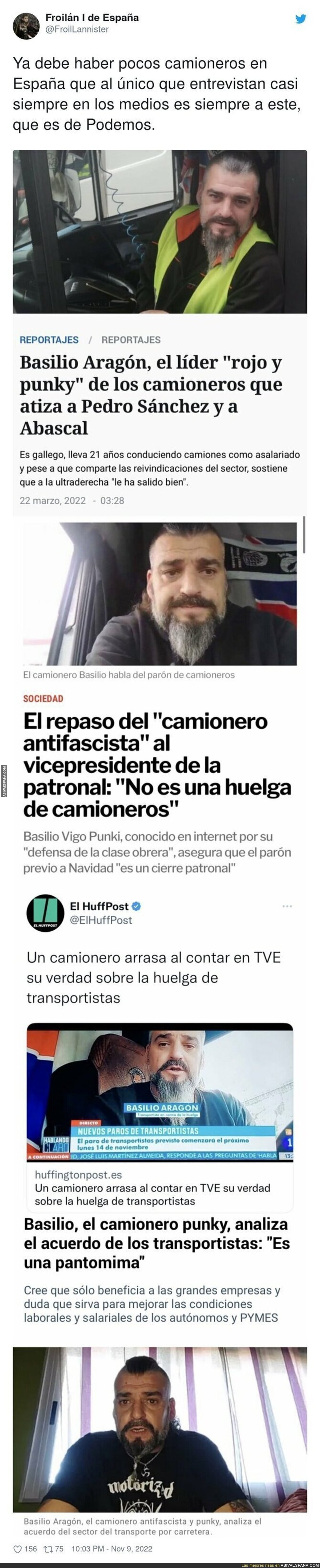 Solo hay un camionero en España