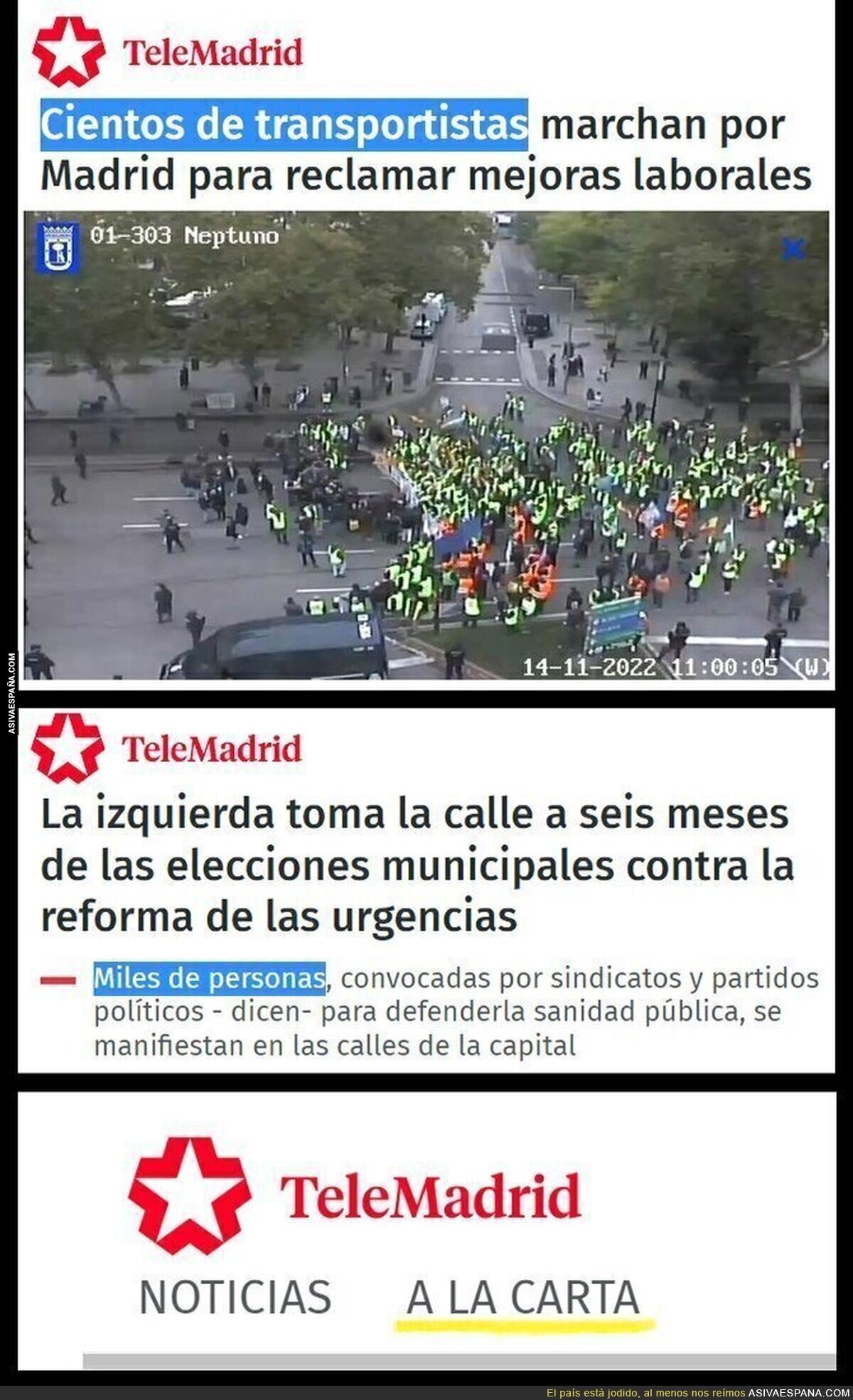 Menú Ayuso... 'con CocaCola'