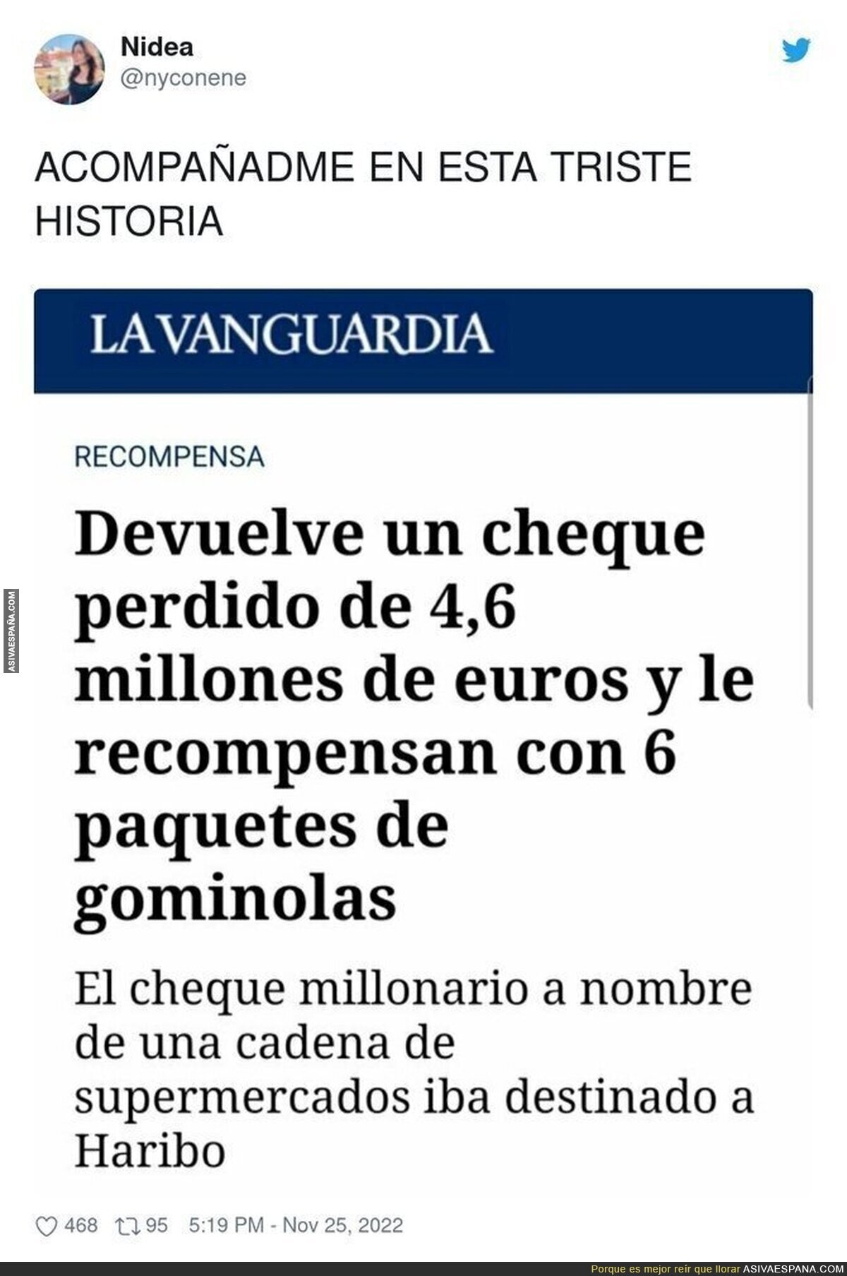 Quien se pasa de generoso...