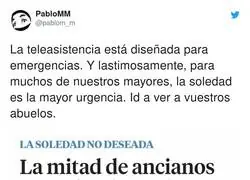 La realidad de mucha gente mayor