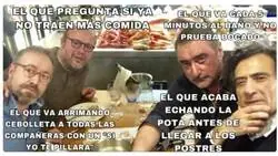 Distintos tipos de personajes en la cena de empresa