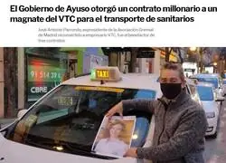 Saludos de Ayuso a sus taxistas