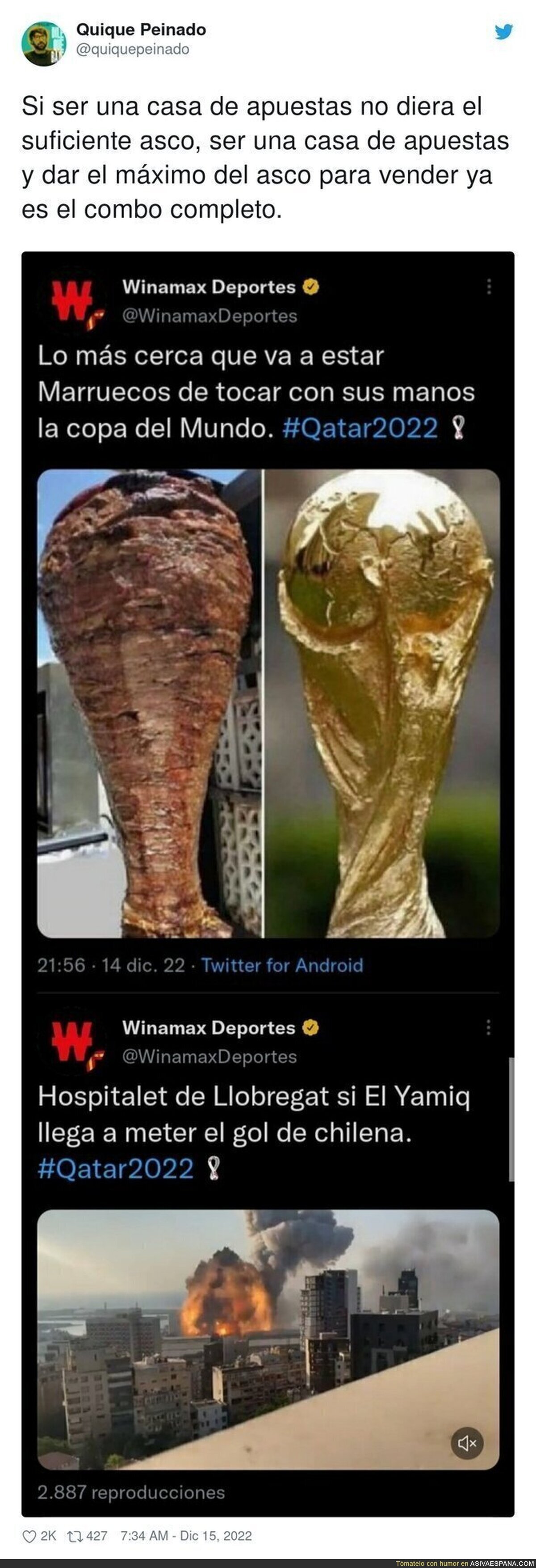 Los repugnantes mensajes de esta casa de apuestas durante el Mundial