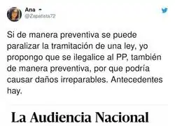El PP es muy peligroso y sigue activo