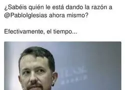 Pablo Iglesias no se equivoca en nada