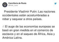 Vladidmir Putin sobre las naciones occidentales