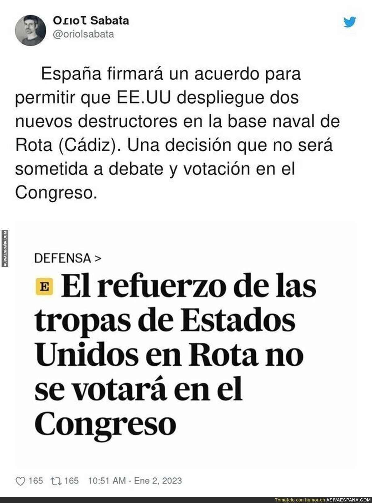 Estados Unidos manda sobre España