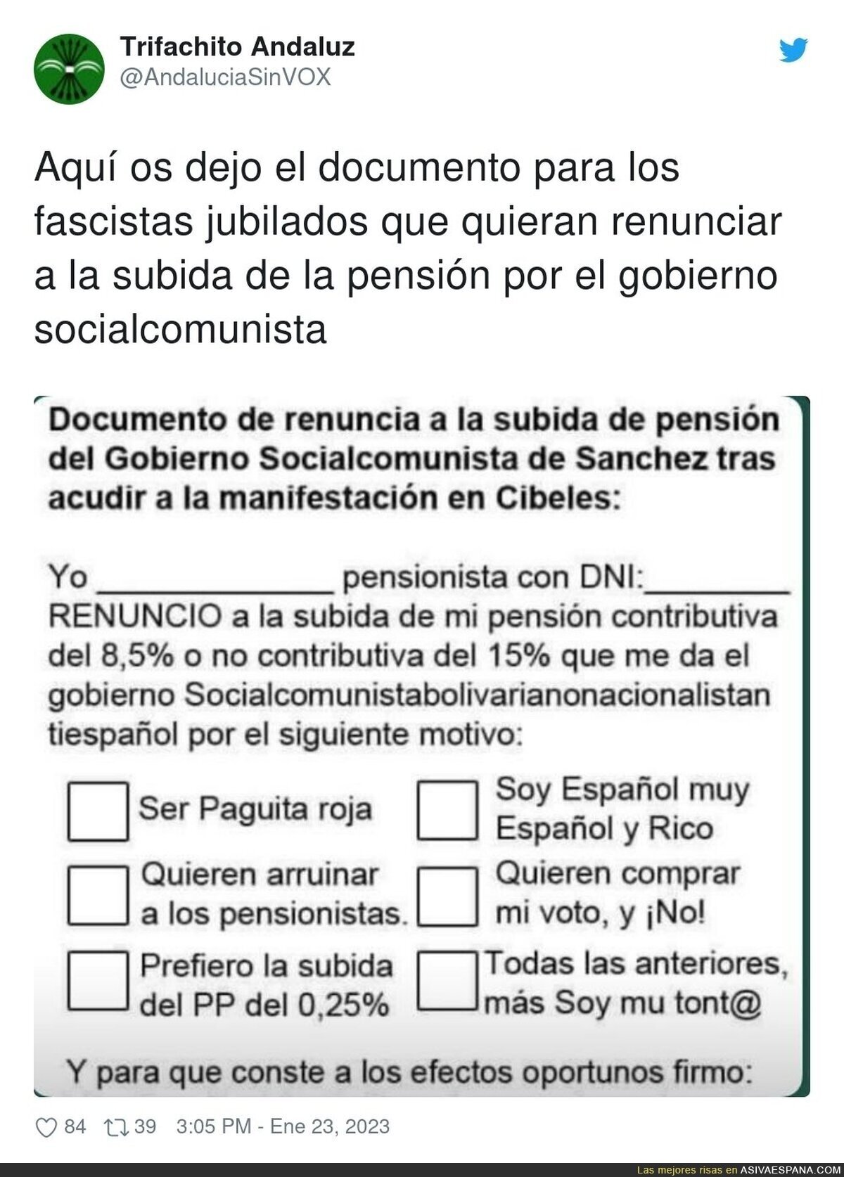 Si no firman son comunistas y lo saben