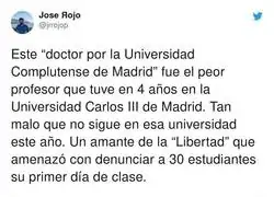 El doctor de la Universidad Complutense al que nadie le gusta