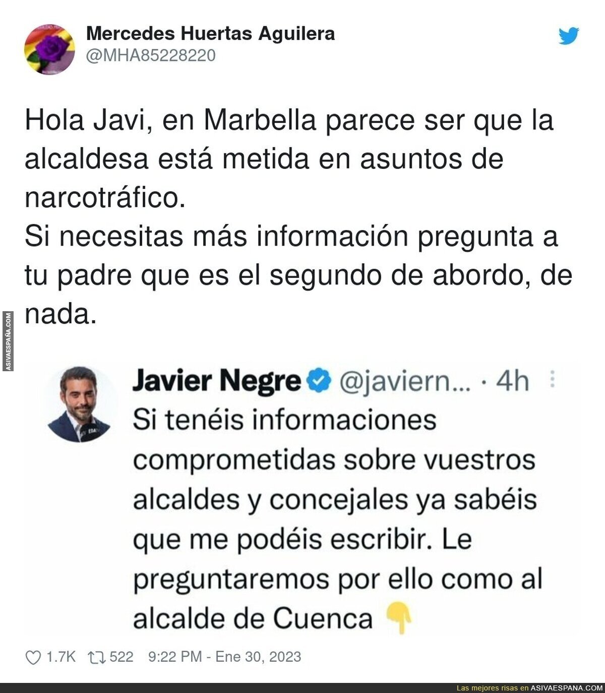 Javier Negre tiene informaci&oacute;n de primera mano