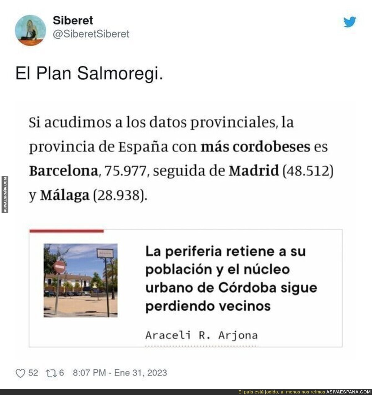 Los cordobeses se van de su ciudad