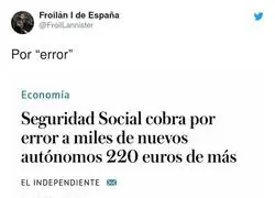 Un error de la Seguridad Social