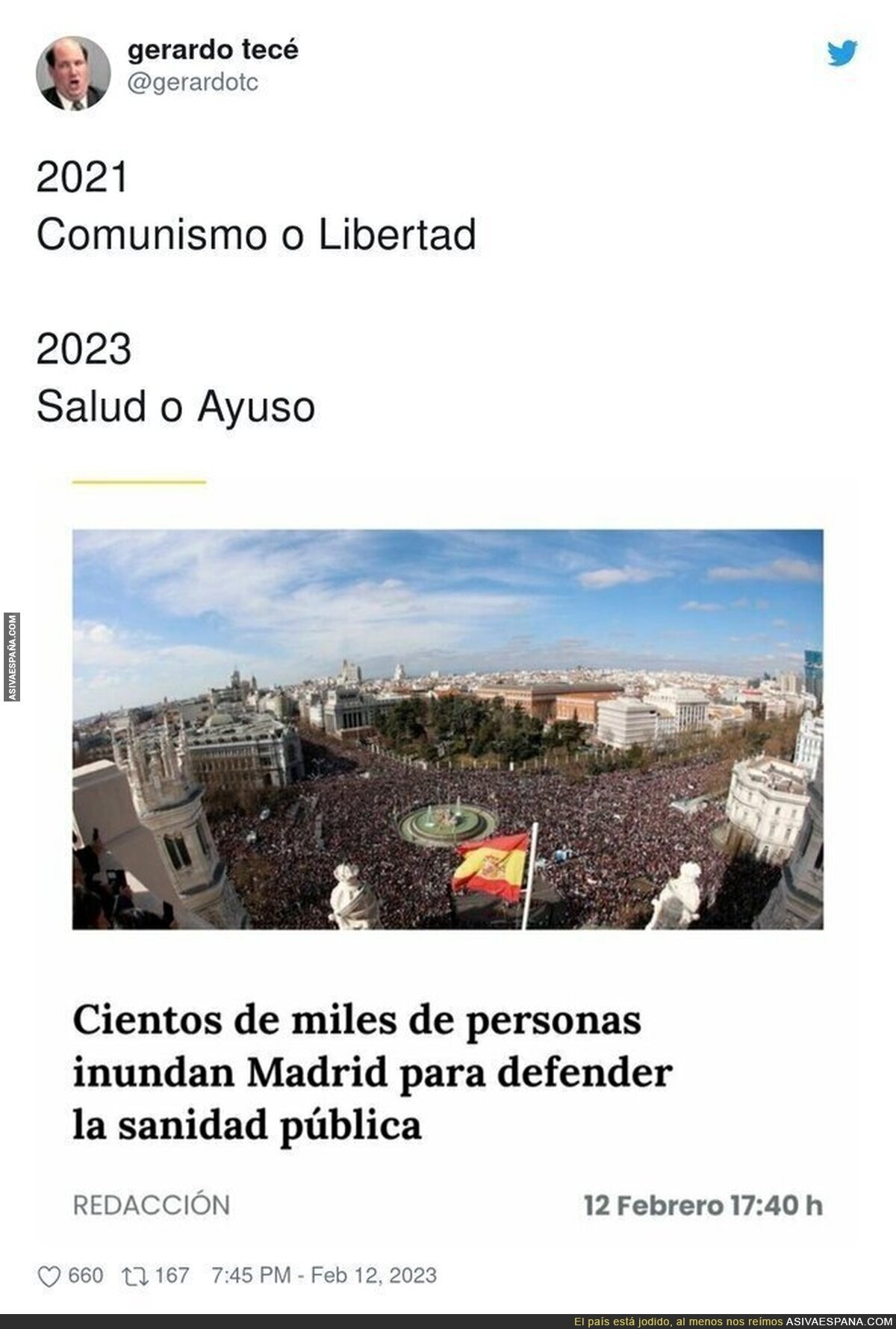 La gente se cansa de la libertad de Ayuso