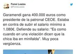 Garamendi tiene muy poca verg&uuml;enza