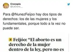 Los derechos en los que cree Feij&oacute;o