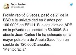 Los m&eacute;ritos de Froilan