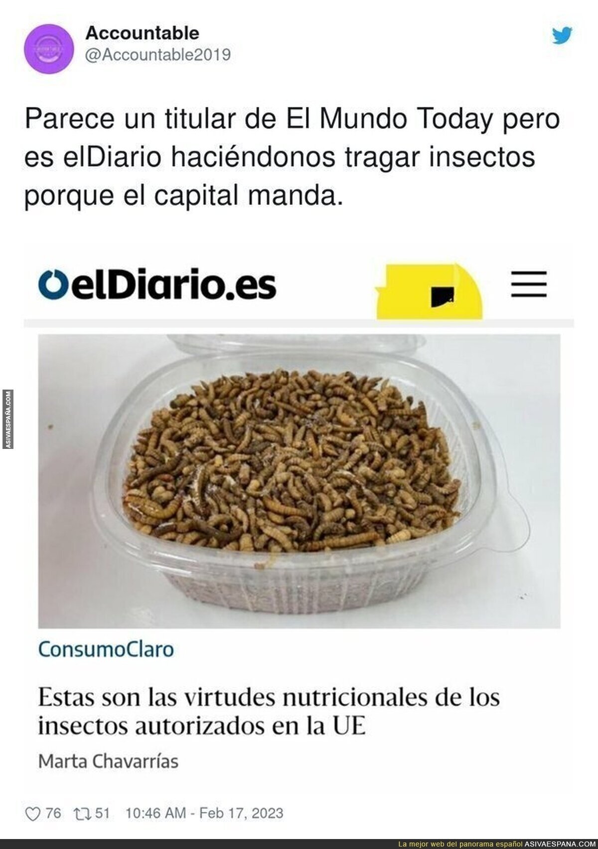 Quieren normalizar que comamos insectos