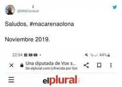 Una recopilaci&oacute;n de VOX y Macarena Olona