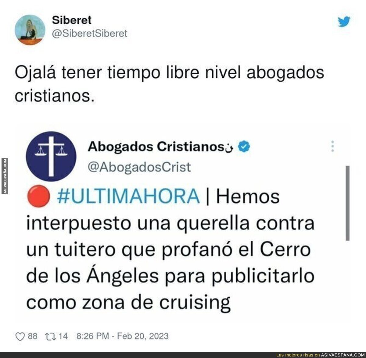 Abogados Cristianos están muy aburridos