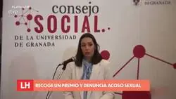 Una estudiante de la Universidad de Granada denuncia acoso sexual de uno de sus profesores. Lo hace en p&uacute;blico, mientras recoge un premio