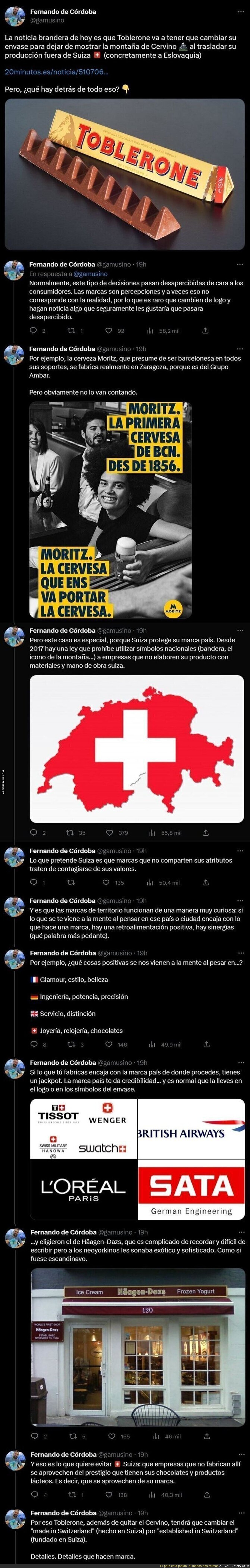 Toblerone se ha visto obligada a cambiar el envase de su producto y este es el motivo