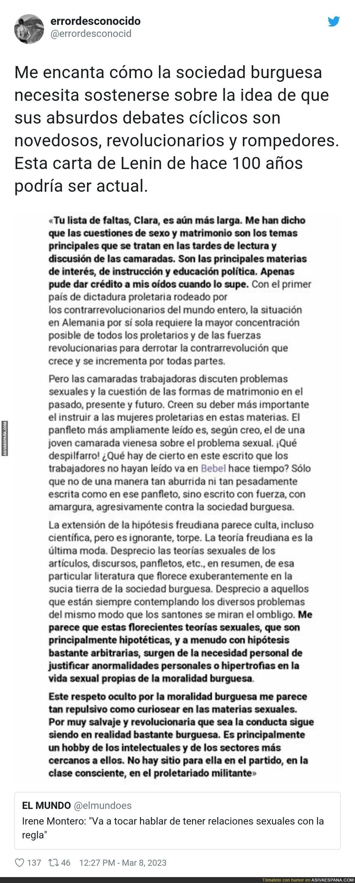 Así hablaba Lenin hace 100 años sobre la sexualidad