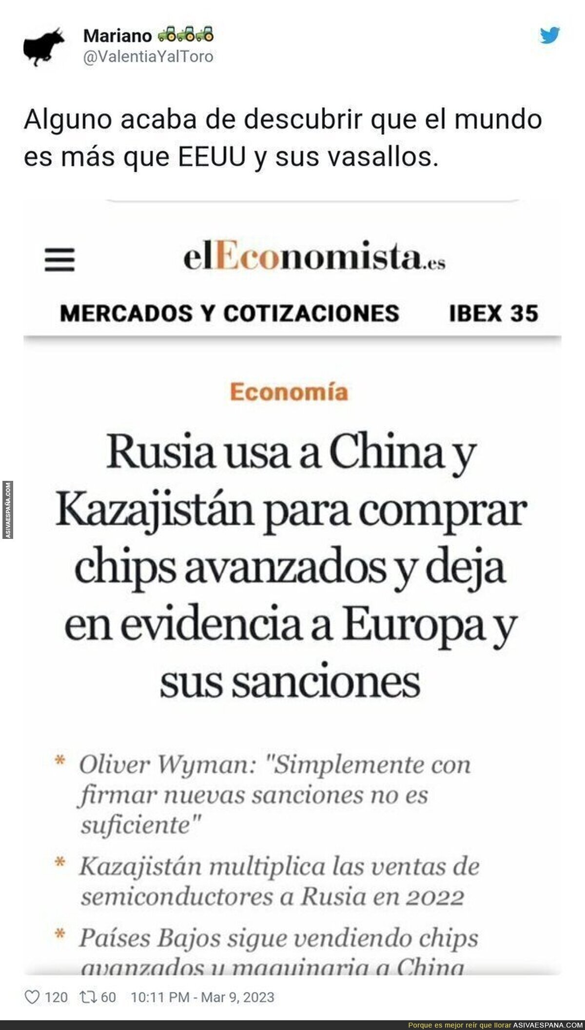 El Mundo va más allá de EEUU