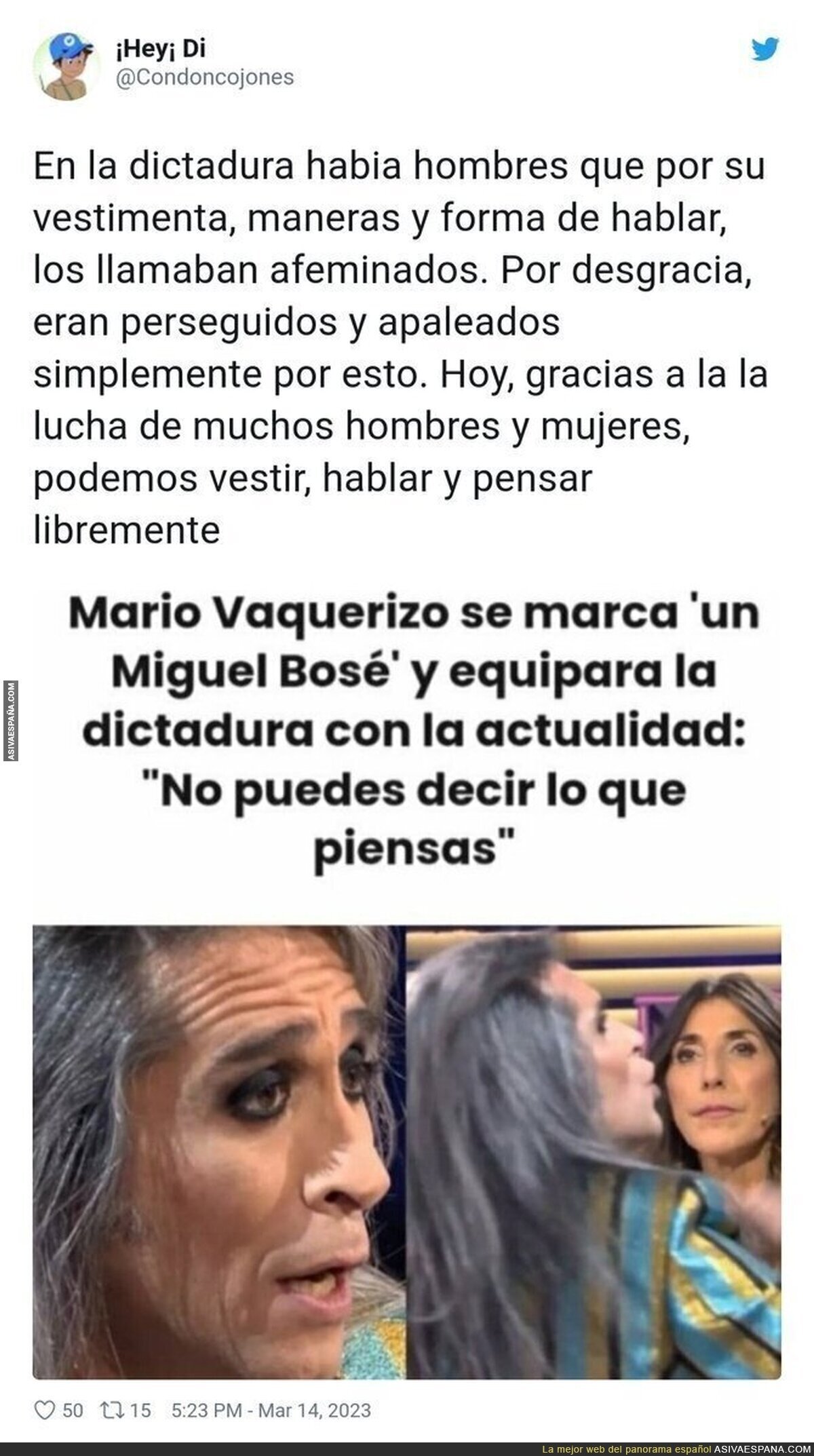 Mario Vaquerizo es un desagradecido