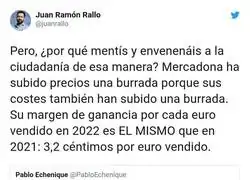 La subida de precios en Mercadona tiene un motivo