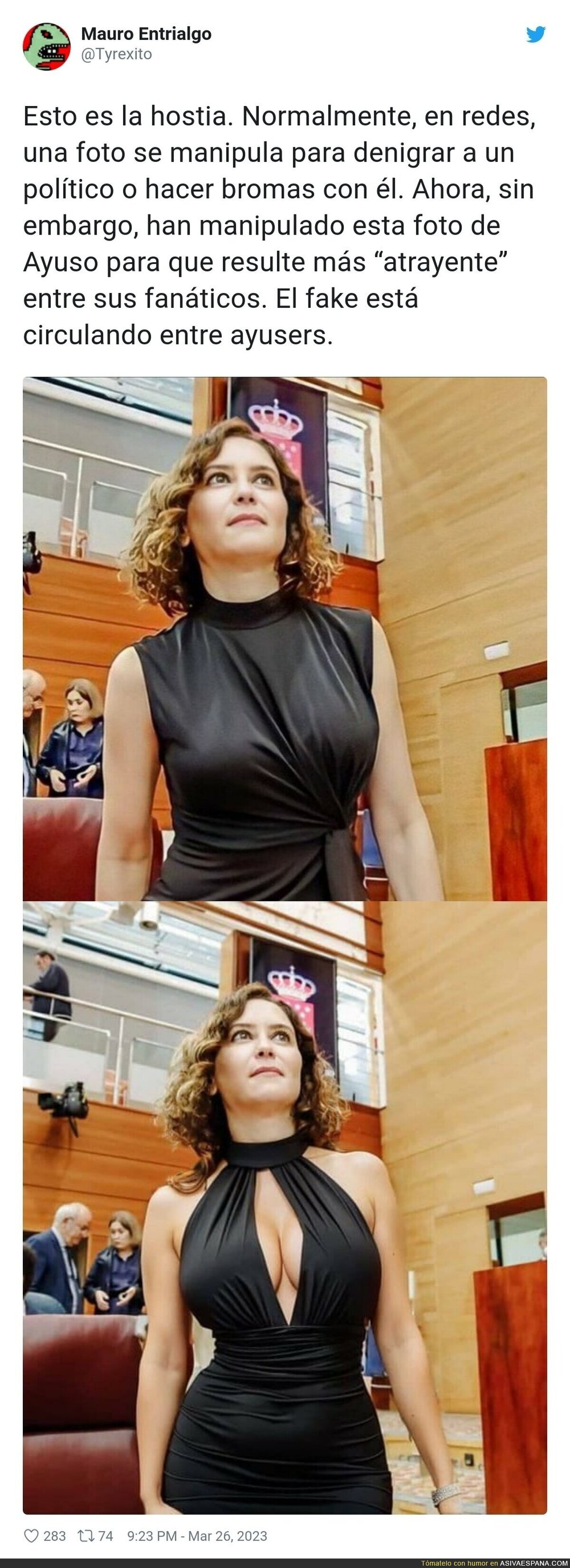 La foto 'fake' de Isabel Díaz Ayuso que lo está petando por la poca ropa que lleva