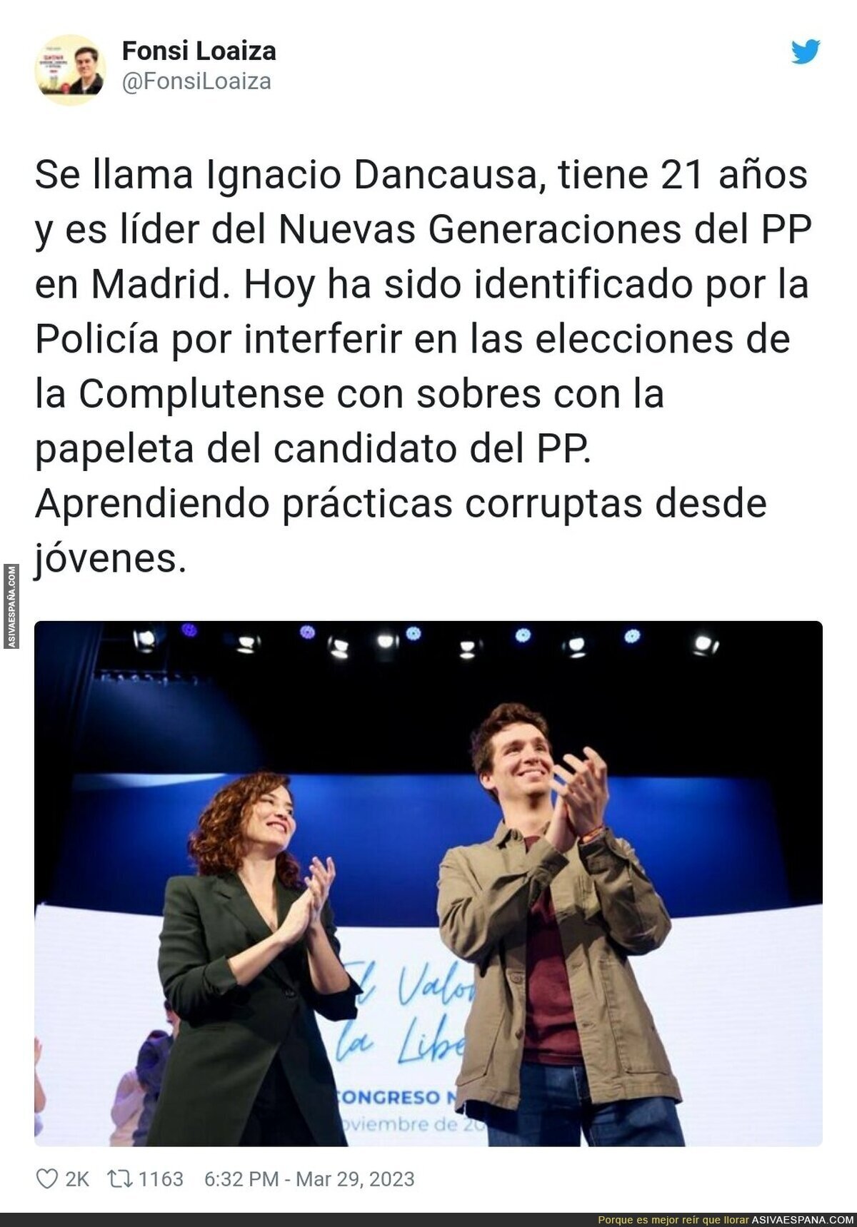 Desde jóvenes ya son unos corruptos en el PP
