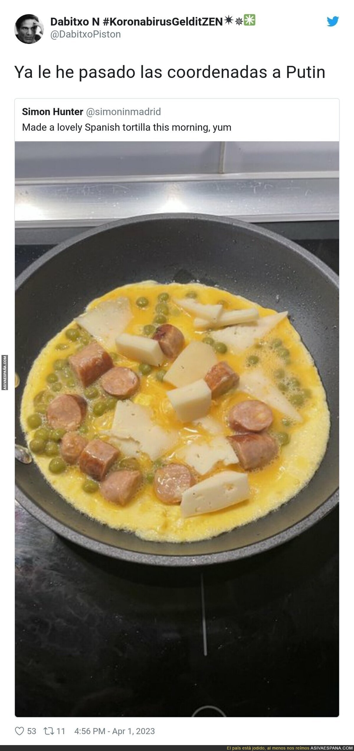 Crimen contra España en esta tortilla