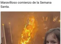 Es bonito ver una iglesia arder