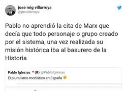 Una lecci&oacute;n para Pablo Iglesias