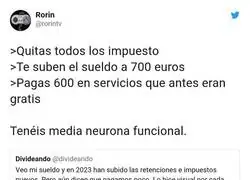 La queja sobre el pago de impuestos