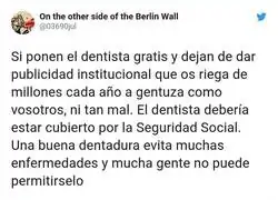 Tal cual es as&iacute; el asunto con los dentistas