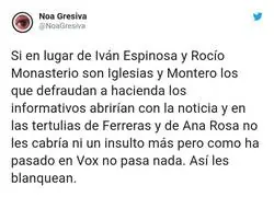 No hay el mismo criterio con VOX que con Podemos