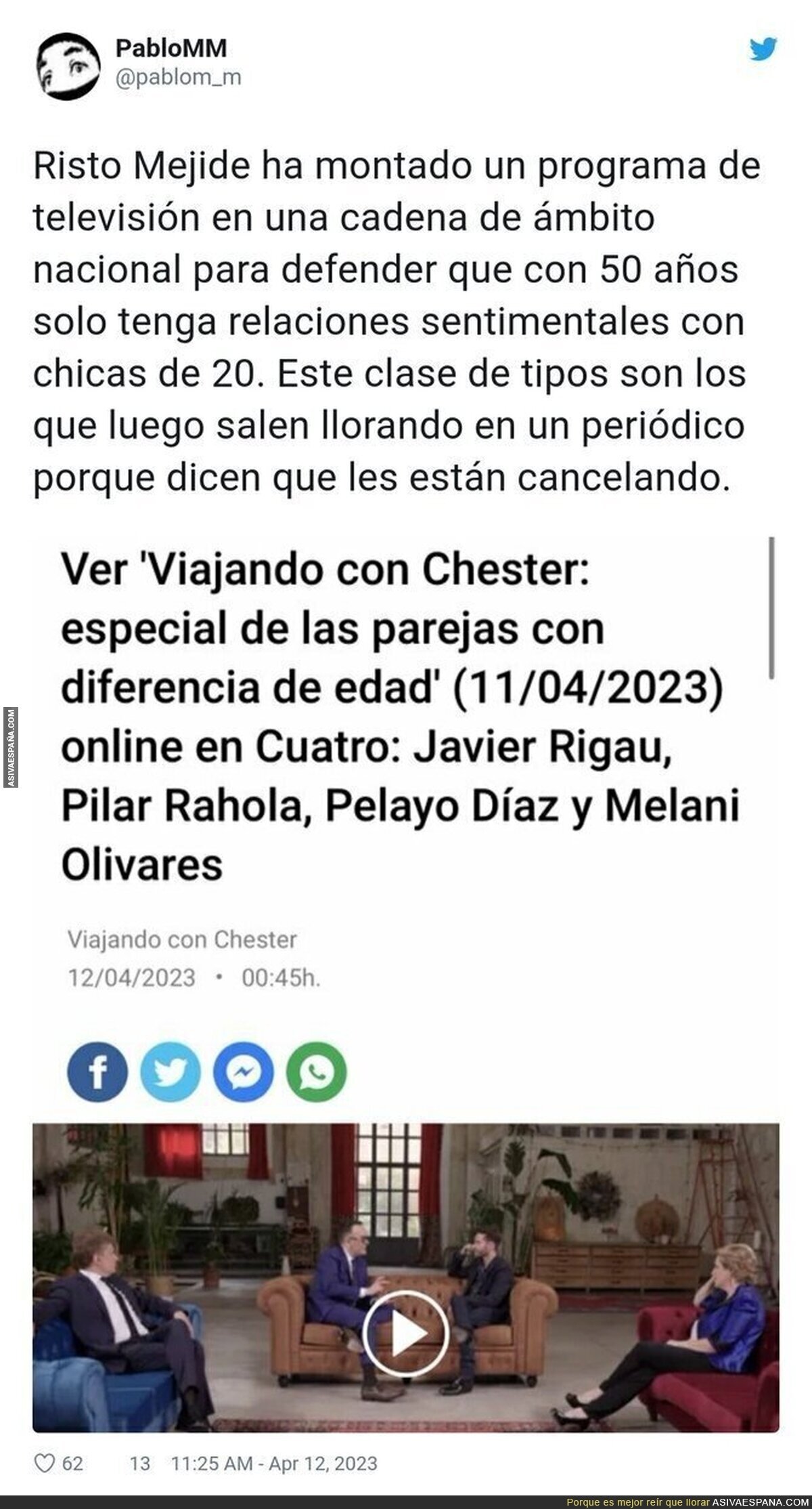 Risto Mejide defendiendo sus taras