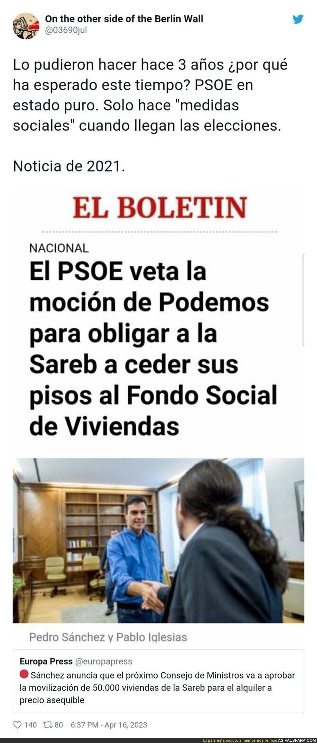 Medidas in extremis cuando llegan las elecciones